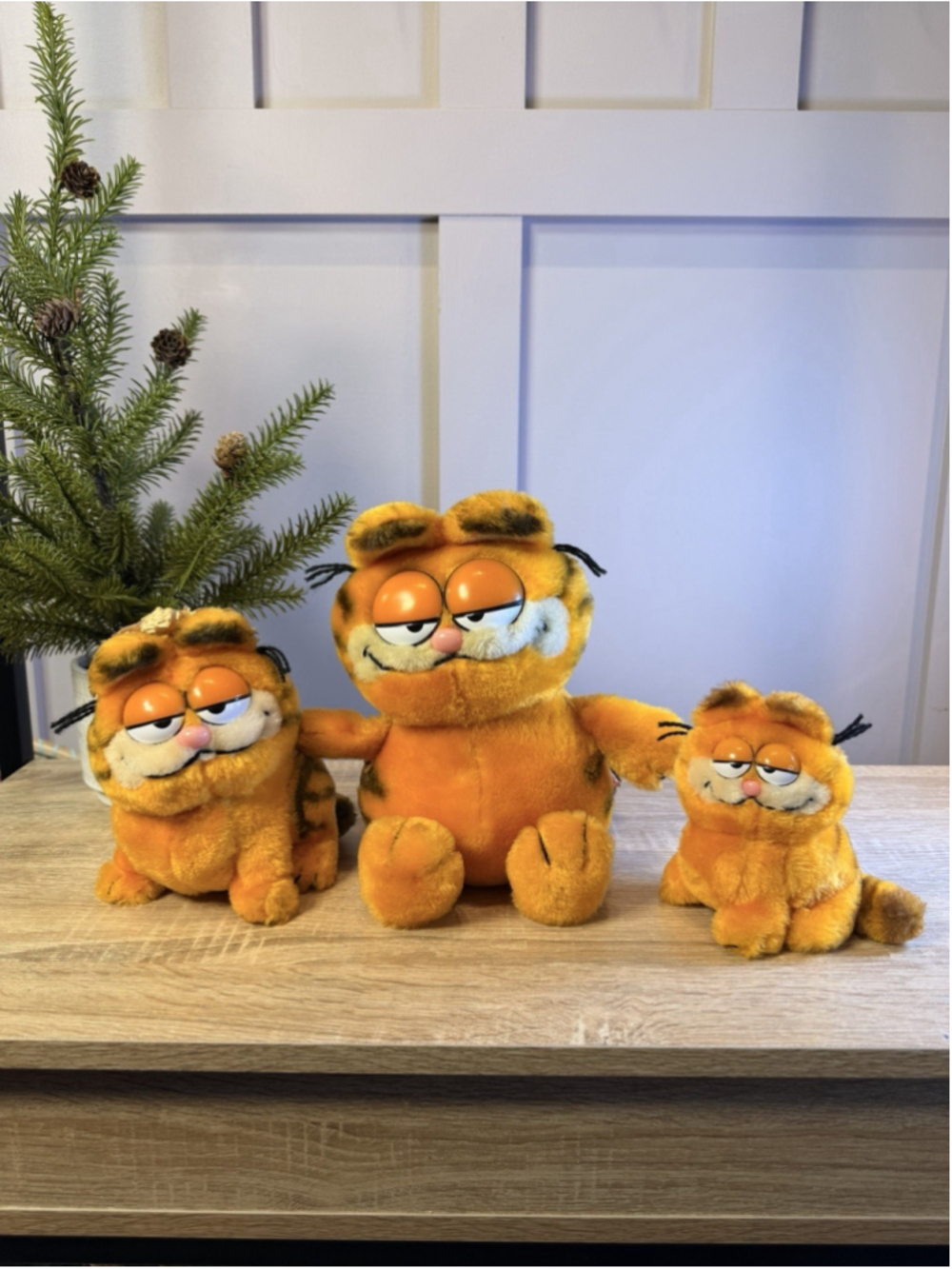 VINTAGE GARFIELD Lot 3 1978 & 1981 Stuffed Plush Cats Dakin Toys 9” - Picture 12 of 12